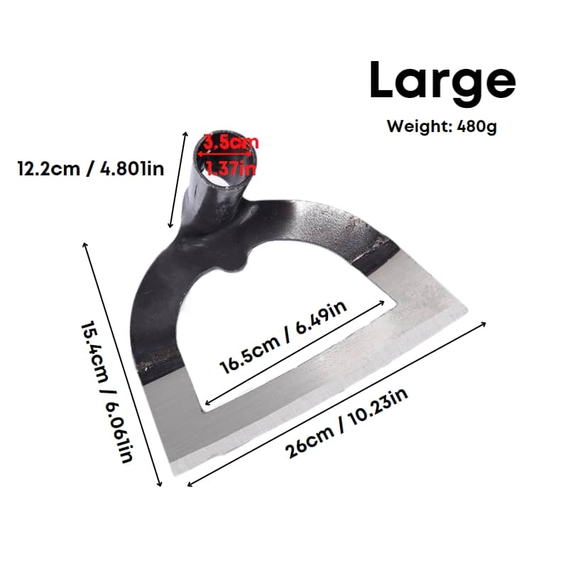 All-Steel Hardened Hollow Hoe – Garden Weeding Tool