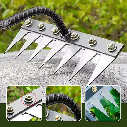 Upgraded Iron Weeding Rake – Heavy-Duty Garden Tool