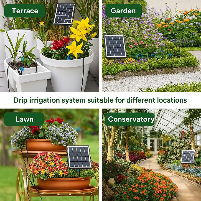 Solar Drip Irrigation Kit for Eco-friendly Automatic Watering